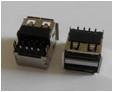 China Usb Connector USB-AF 90°Double deck plate for sale