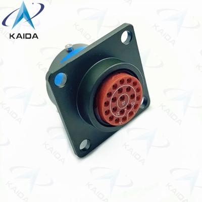 China 22 Male Pins D38999 Series 2 Connector Crimp Box Mounting Receptacle D38999 Mil Spec for sale