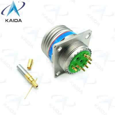 China Threaded Gold Contact Crimp Connector MIL-DTL-38999 Series 3 Receptacle 7A Current Rating.D38999/20FE11BN-H for sale