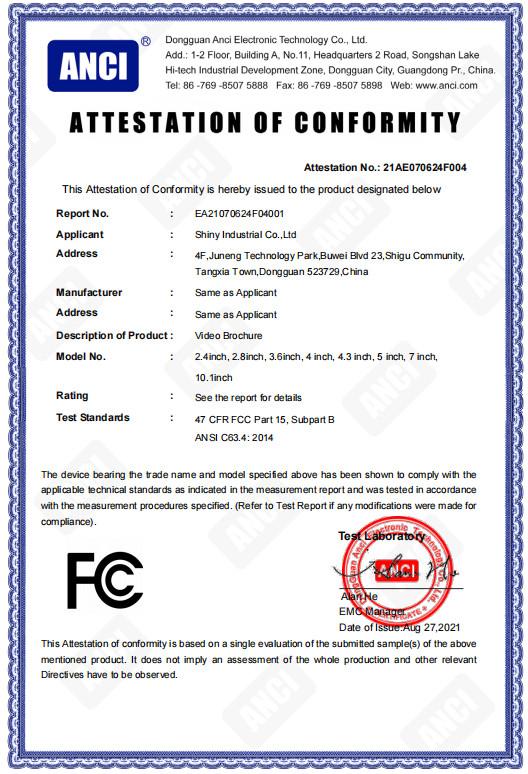 FCC - Dongguan Hesheng Creative Technology Co., Ltd.