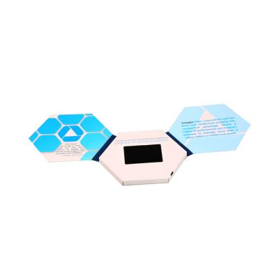 China CMYK Printing Paper 2.4 Inch Lcd Invitation Card Magnetic Control for sale