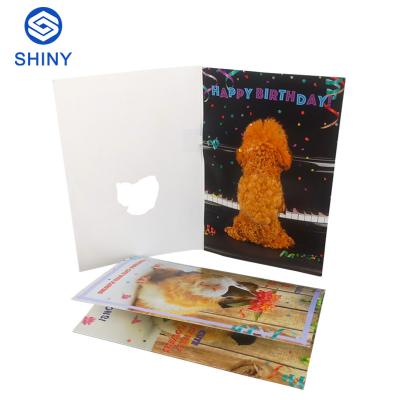 China Thank You Happy Birthday Wish Recordable Greeting Sound Card Custom Printed for sale