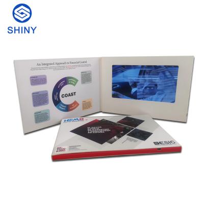 China OEM Golden Recordable Video Greeting Card CMYK Color for sale