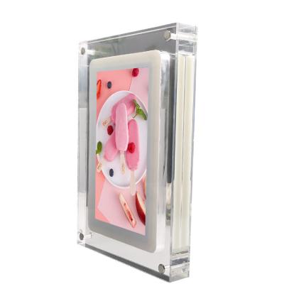 China Advertising Player Transparent Acrylic Digital Photo Frame 4 5 7 10 Inch for sale