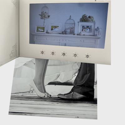 China Livro video do casamento video feito sob encomenda do ips do hd do livro 7inch com exposição à venda