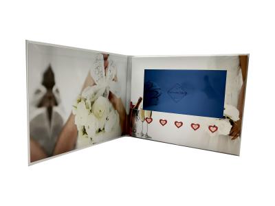 Chine Luxe visuel de mariage de carte d'invitation de tendance de DIY nouveau avec l'écran d'affichage à cristaux liquides livre visuel de 7 IPS de pouce à vendre