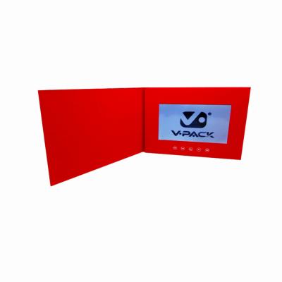 China USB LCD video booklet , 7inch video brochure TFT color For Auto Show for sale