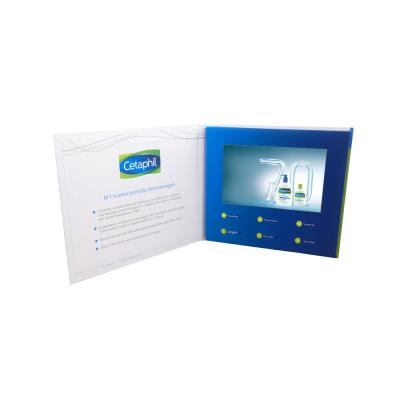 China luz video de la tarjeta del folleto de 7inch USB LCD actuada para la publicidad en venta