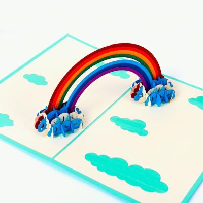 中国 OEM ODM Rainbow現れCard DIY、3D Happy Birthday Card A5 Size 販売のため