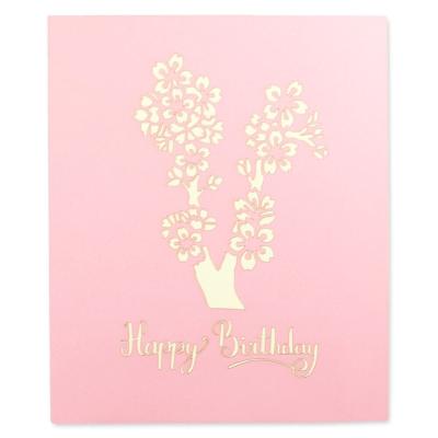 China ROHS Cherry Blossom Tree Pop Up Card, Greeting Cards OEM ODM for sale