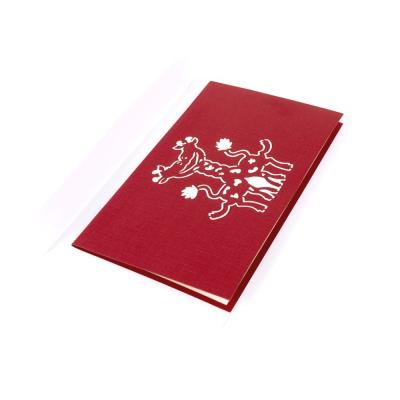 China OEM 3D Pop Up Valentine Cards ,  3D Greeting Card Offset Printing FCC Certificates for sale