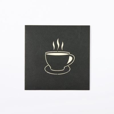 China 3D koffie de Kop duikt Groetkaart met Witte Envelop 148×210mm Grootte opODM Te koop
