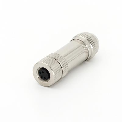 China M8 Female Field-Wireable Connector 4 Pin Straight IP67 for sale