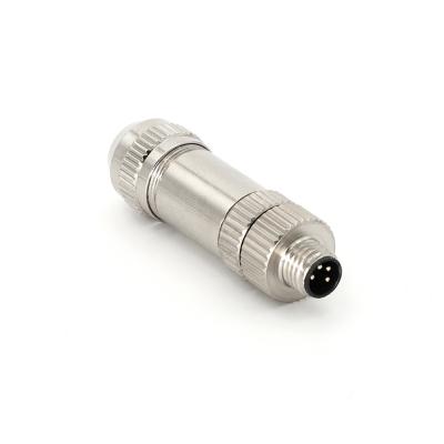 China M8 Male 4-Pin A-Coded Connector Screw Connection IP67 for sale