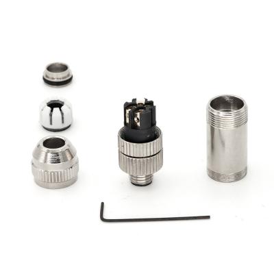 China M8 Male 4-Pin A-Coded Connector Screw Connection IP67 for sale
