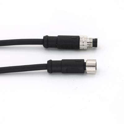 China M8 Male 3-Pin A-Coded Shielded Connector Pre-Assembled PVC Cable for sale