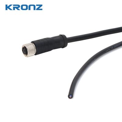 China M8 Female 3-Pin Shielded Cable Connector IP67 for sale