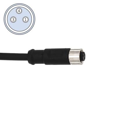 China M8 3-Pin Female Connector PVC Cable IEC 61076-2-104 Straight for sale