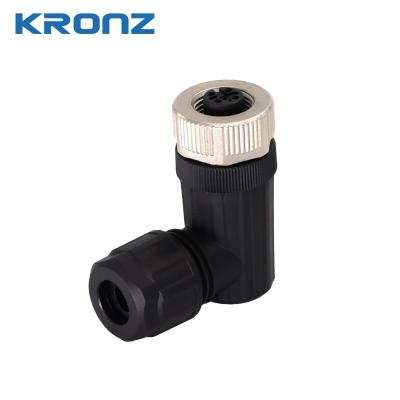 China M12 4-Pin IP67 Waterproof Connector with 4-8mm Cable Outlet for sale