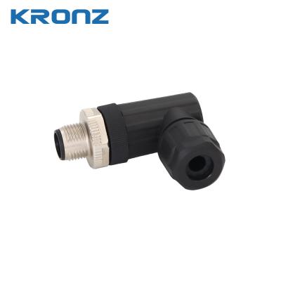 China M12 A-Coded 4-Pin Circular Connector IP67 Screw Locking for sale