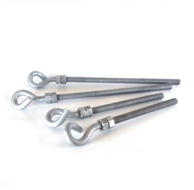 China Galvanized Pigtail Eye Bolt Pigtail Hook Bolt For Electric Power Fittings for sale