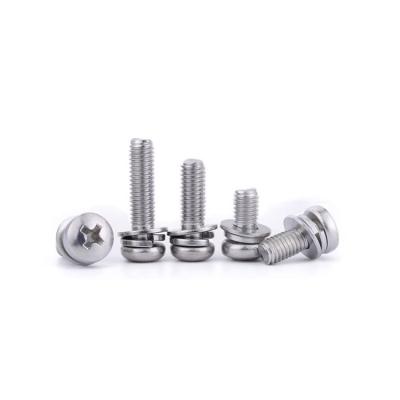 China ISO 9001 GB9074 Composite Screws Stainless Steel Pan Head Combination Screw for sale