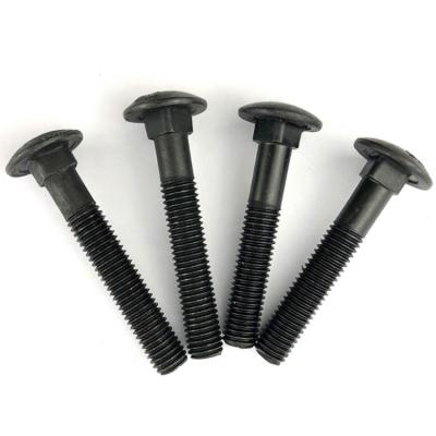 China Carbon Steel Black Oxide Class 8.8 Carriage Bolts Black Color Square Neck Bolts Cup Head Square Neck Bolts for sale