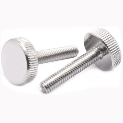 China M3-M6 Stainless Steel Thumb Screws Flat Head Knurled Screw for sale