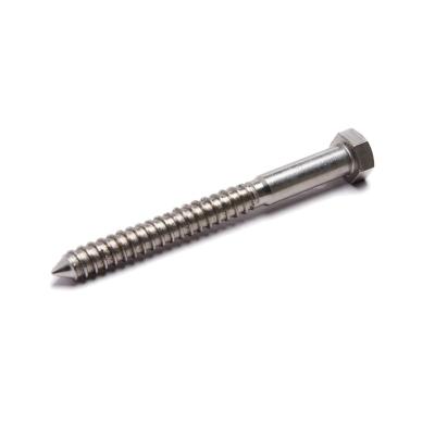 China Din571 Hexagon Head Wood Screws Stainless Steel Coach Screws for sale