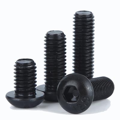 China ISO 7380 GB70.2 Carbon Steel Black Oxide Hex Socket Button Head Screw Hexagon Socket Button Head Screws for sale