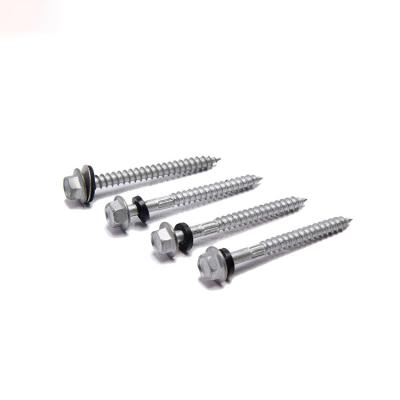 China Stainless Steel 410 Hex Head Building Roofing Tek Screws Self Drilling Screws With Bonded EPDM Rubber Washers for sale