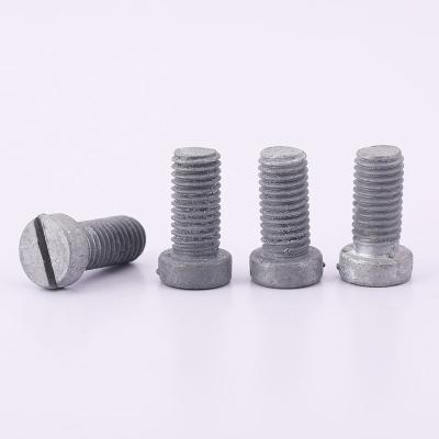 China GB/T65 M4 M5 M6 Carbon Steel Slotted Screws Hot Dip Galvanized Cheese Head Machine Screw for sale