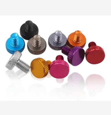 China M3 M4 Color Anodized Knurled Thumb Screws Customized Aluminium Male And Female Screw for sale