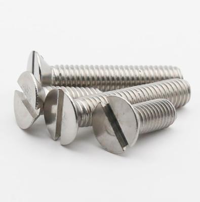 China DIN963 Stainless Steel Countersunk Head Screws Slotted Countersunk Head Machine Screw for sale