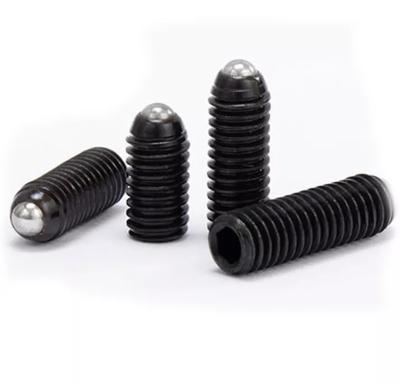 China Grade12.9 Black Oxide Coating Ball Point Set Screws Hexagon Socket Bead Set Screw Slotted Set Screws With Ball Point for sale