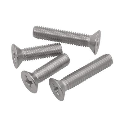 China GB 819 SS Steel Countersunk Head Bolts Cross Recessed Flat Countersunk Head Machine Screw for sale