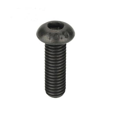 China ISO7380 Black Oxide Round Hexagon Socket Button Head Screw Metric 10.9 Grade M2-M16 for sale