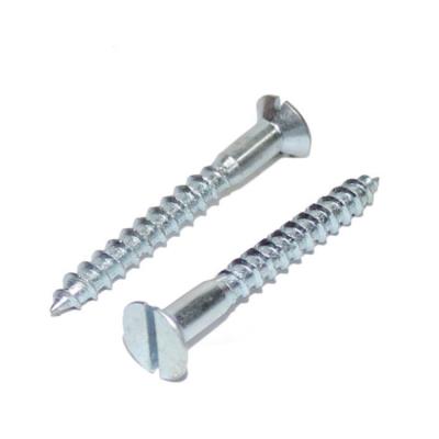 China INCH Metric DIN 97 Flat Head Slotted Screws Slotted Countersunk Head Wood Screws for sale