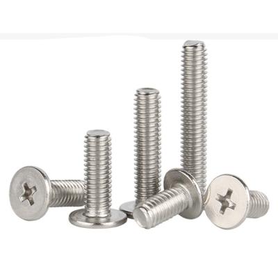 China Stainless Steel Cross Flat Head Screw CM Large Computer Machine Flat Thin Head Screw for sale
