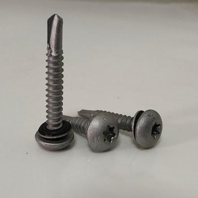 China Customized Metal Stainless Steel Pan Head Hexalobular Socket Pan Head Self Drilling Screws With Tapping Serew Thread for sale