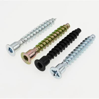 China Flat Head Drive Self Tapping Euro Screw Hexagonal Wood 6.3x50 Furniture Confirmat Screw 7x50 Cabinet Connecting Confirma for sale