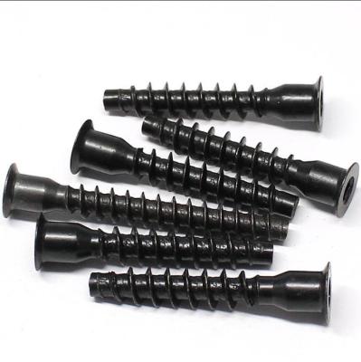 China Carbon Steel Black Zinc Plated Countersunk Furniture Wood Hex Socket Head Confirmat Screw for sale