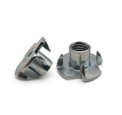 China Stainless Steel Disc Four Claw Nut Drop In Nuts Slot Four Claw T Nut for sale