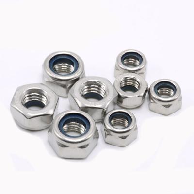 China GB889 Stainless Steel DIN982 Hex Nylon Insert Lock Nut ISO7040 Nylon Insert Lock Nut Prevailing Torque Type Hexagon Nuts for sale