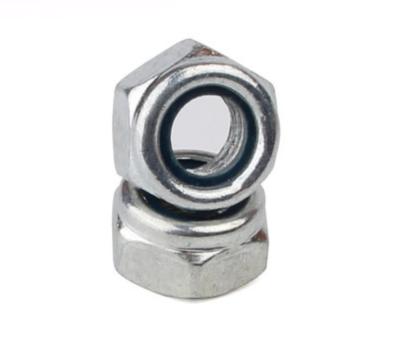 China Fine Pitch DIN 985 Hexagon Nylon Insert Lock Nuts ZINC PLATED for sale