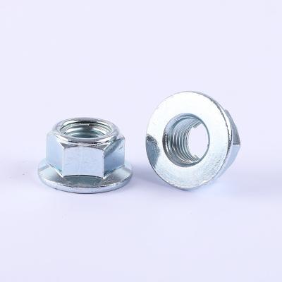 China Torque Type All Metal Plating Hex Flange Nut Sliver Surface for sale