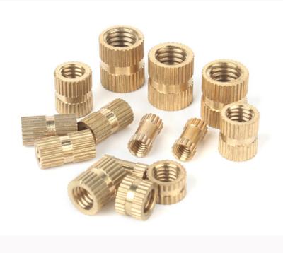 China M3-M12 Brass Knurled Nut Through Hole Inlaid Injection Knurled Copper Nuts for sale