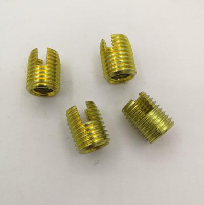 China M4 M5 M6 Screwed Threaded Brass Insert Nuts Zinc Plated DIN 7965 for sale