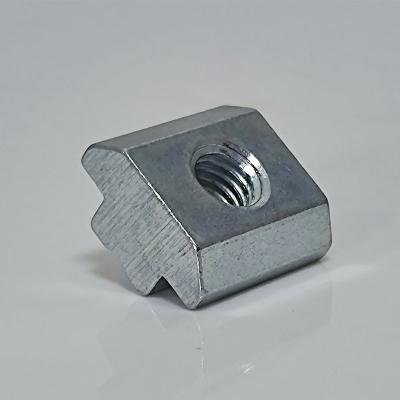China Custom Sliding T Nuts Metric M4 M5 Slide In Hammer Head T Nut For Standard 6mm Slot Aluminum Extrusion Profile for sale