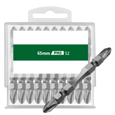 China Double ended screw bits S2 65mm 110mm cross screwdriver bit of ph2  slotted screwdriver bits à venda
